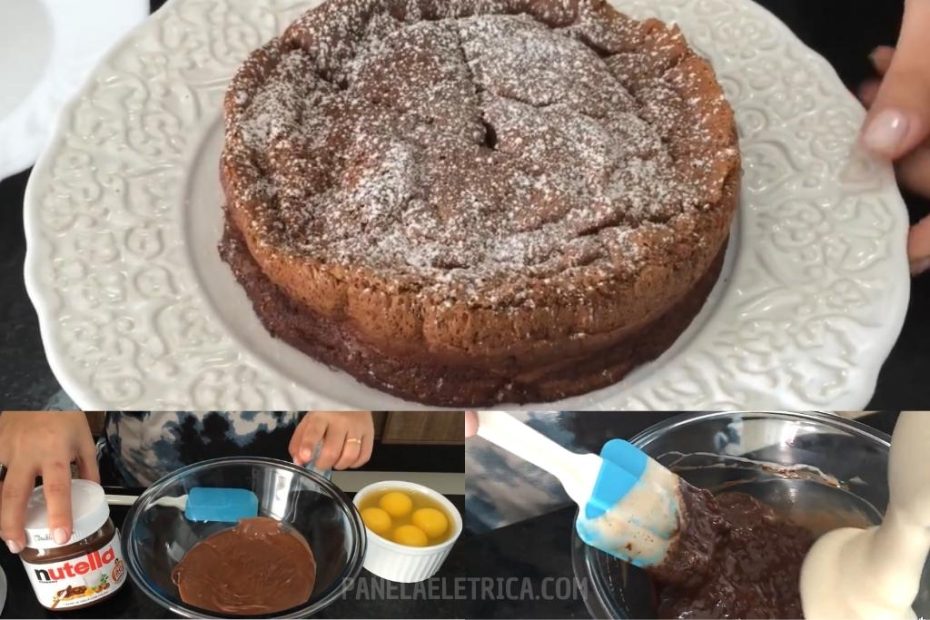 Bolo de nutella que leva apenas 2 ingredientes impossível não fazer